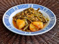 Гръцка зеленчукова яхния със зелен фасул, домати и картофи – Fasolakia (Фасолакия)